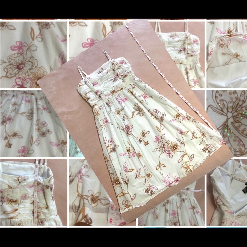 Jonathan Martin Studios Summer Dress Cute Floral Pattern with Shimmer 12